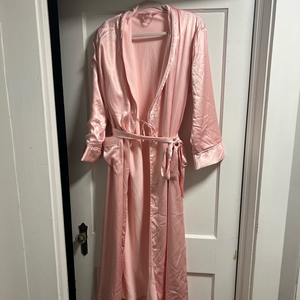 Victoria's Secret Pink Satin Robe